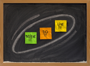 believe, do, live it - motivational concept